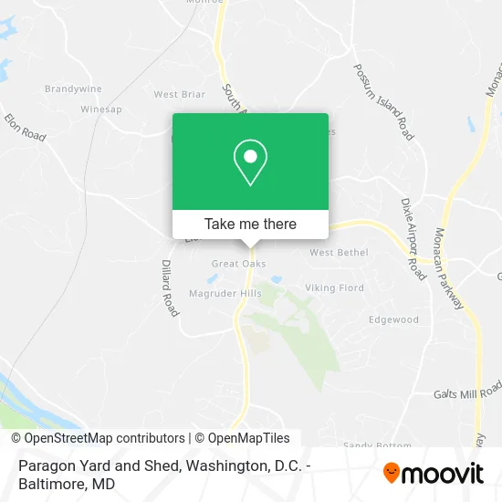 Paragon Yard and Shed map