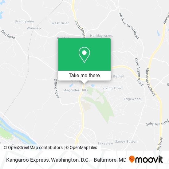 Mapa de Kangaroo Express