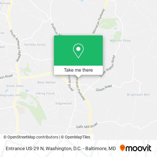 Mapa de Entrance US-29 N