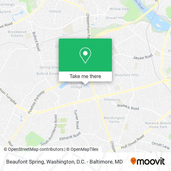 Beaufont Spring map
