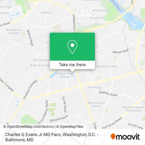 Charles G Evans Jr MD Facc map