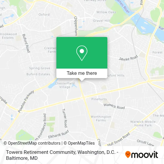 Towers Retirement Community map