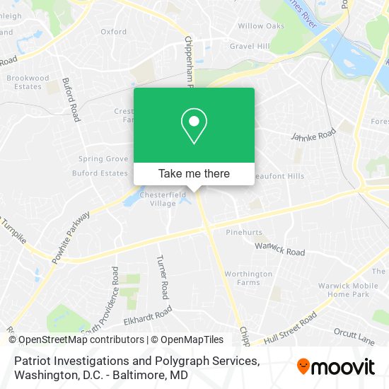 Patriot Investigations and Polygraph Services map