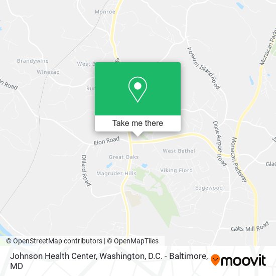 Johnson Health Center map