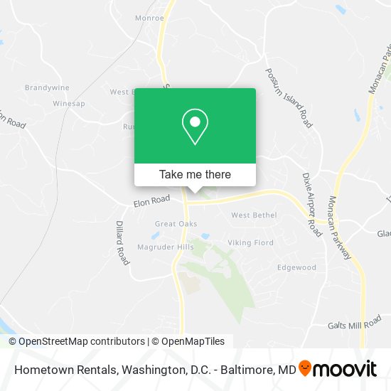 Hometown Rentals map