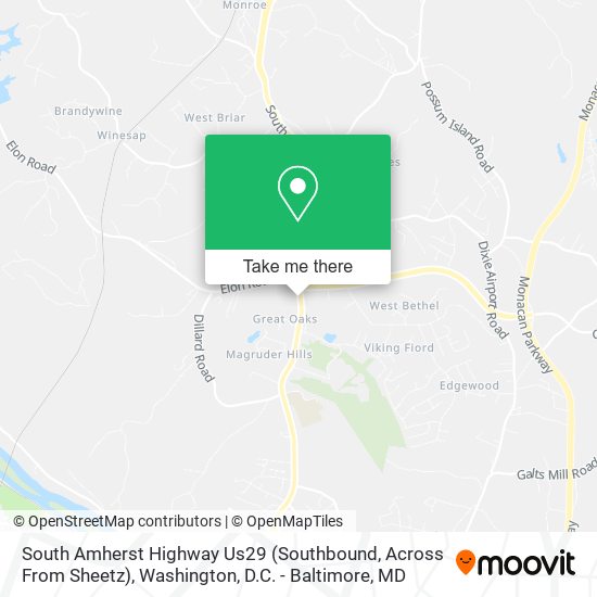 South Amherst Highway Us29 (Southbound, Across From Sheetz) map