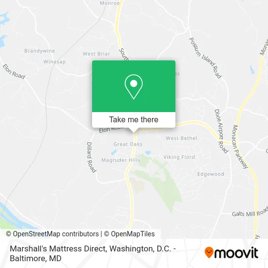 Marshall's Mattress Direct map