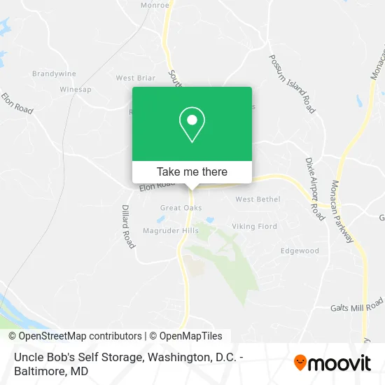 Uncle Bob's Self Storage map
