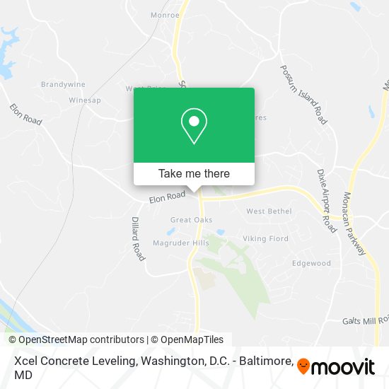 Xcel Concrete Leveling map