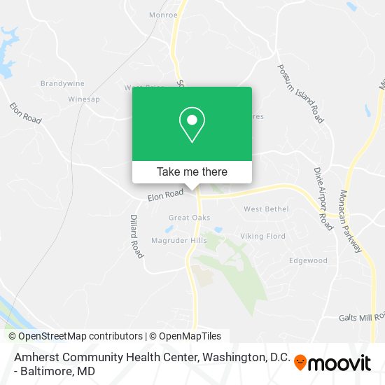 Mapa de Amherst Community Health Center