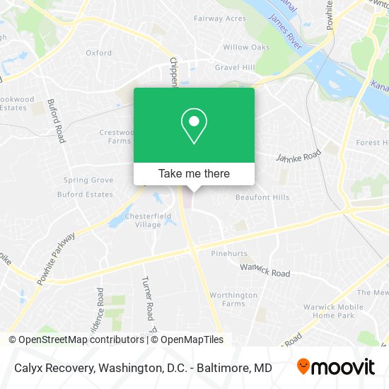 Calyx Recovery map