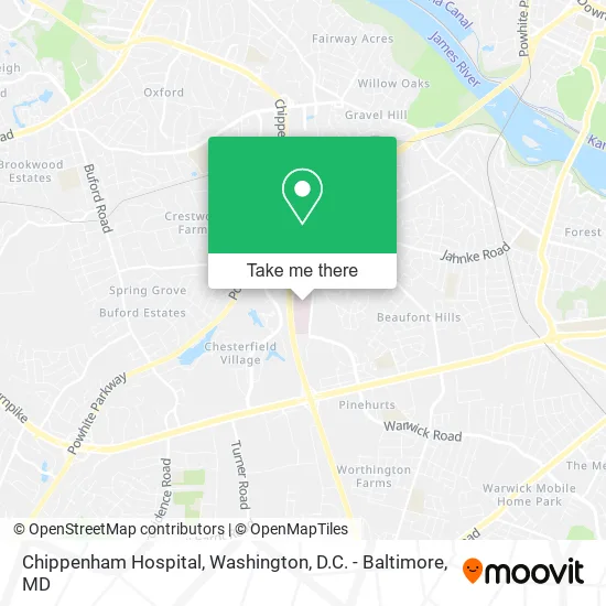 Chippenham Hospital map