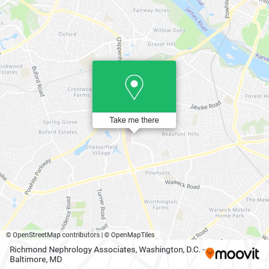 Richmond Nephrology Associates map