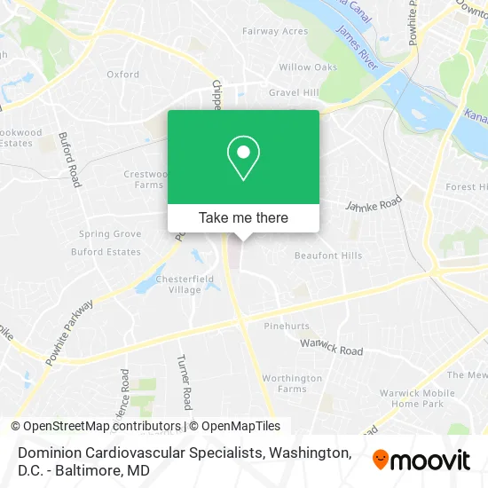 Dominion Cardiovascular Specialists map