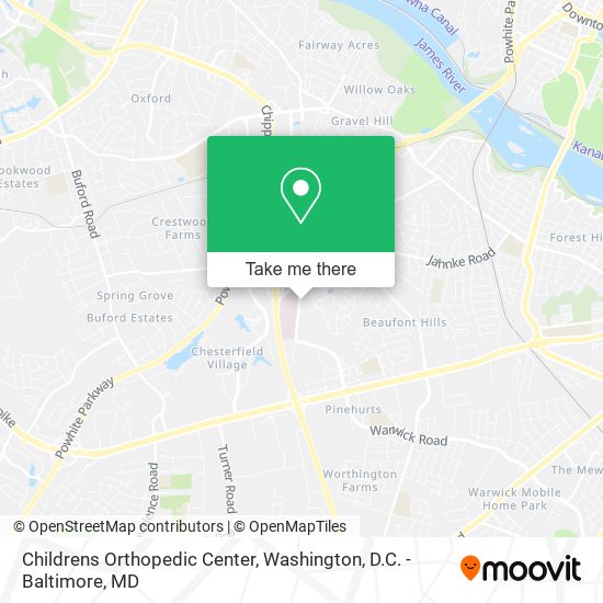 Mapa de Childrens Orthopedic Center