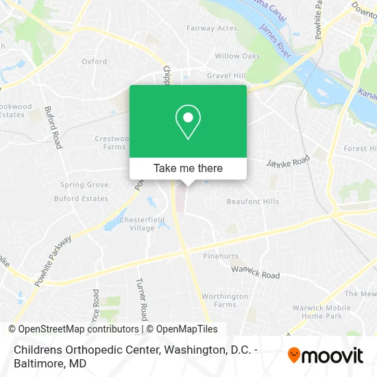 Childrens Orthopedic Center map