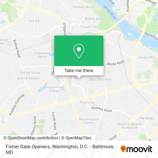 Fisher Gate Openers map