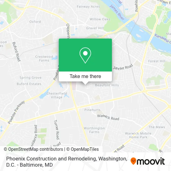 Phoenix Construction and Remodeling map
