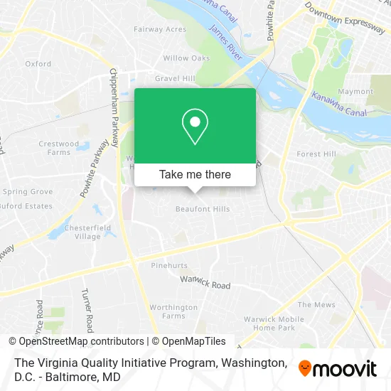 The Virginia Quality Initiative Program map
