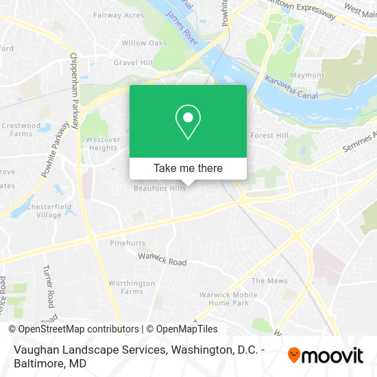 Vaughan Landscape Services map