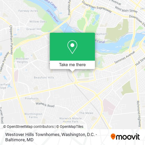 Mapa de Westover Hills Townhomes