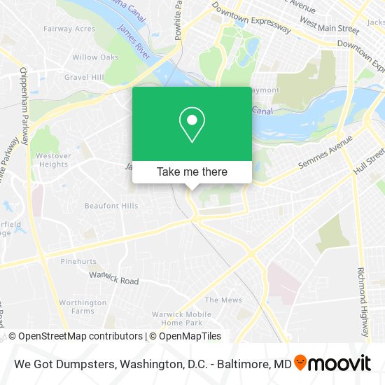 We Got Dumpsters map
