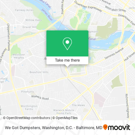 We Got Dumpsters map