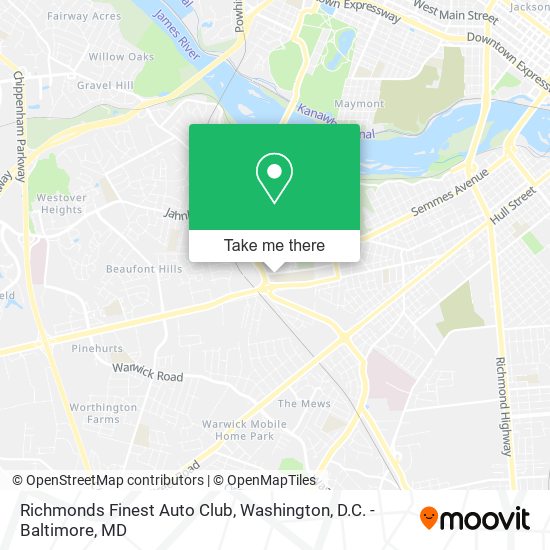 Mapa de Richmonds Finest Auto Club