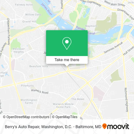 Berry's Auto Repair map