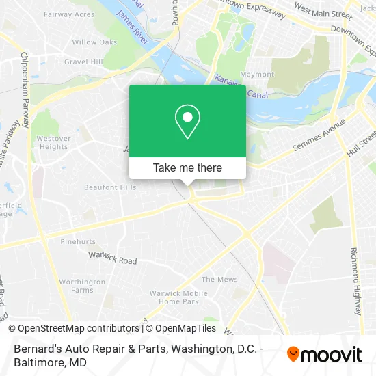 Mapa de Bernard's Auto Repair & Parts