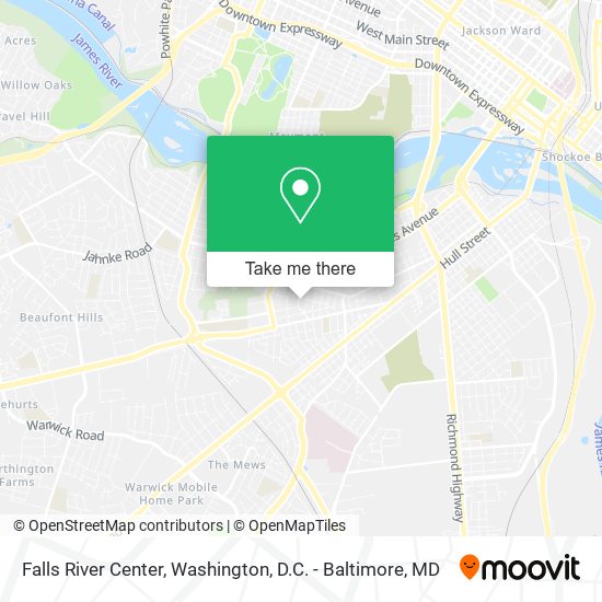 Falls River Center map