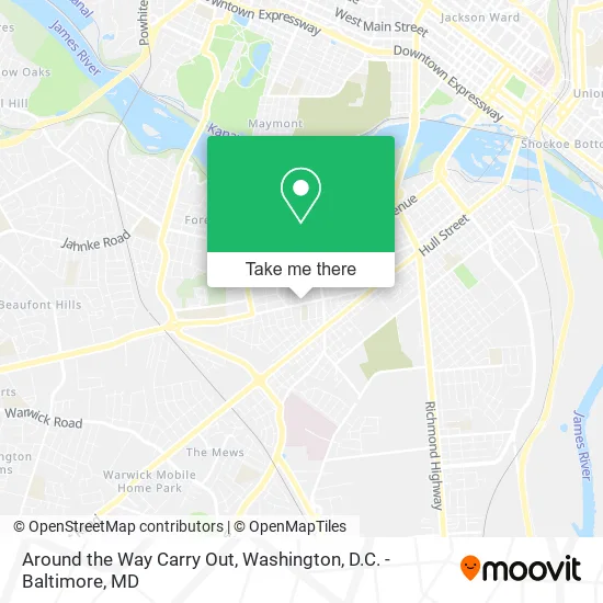 Around the Way Carry Out map