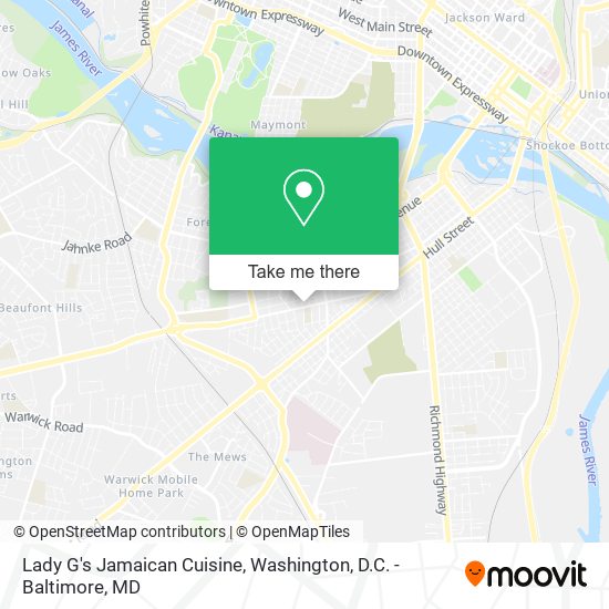 Mapa de Lady G's Jamaican Cuisine
