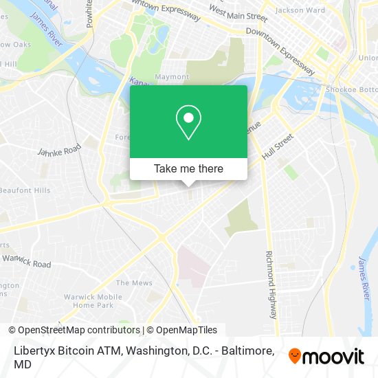 Mapa de Libertyx Bitcoin ATM