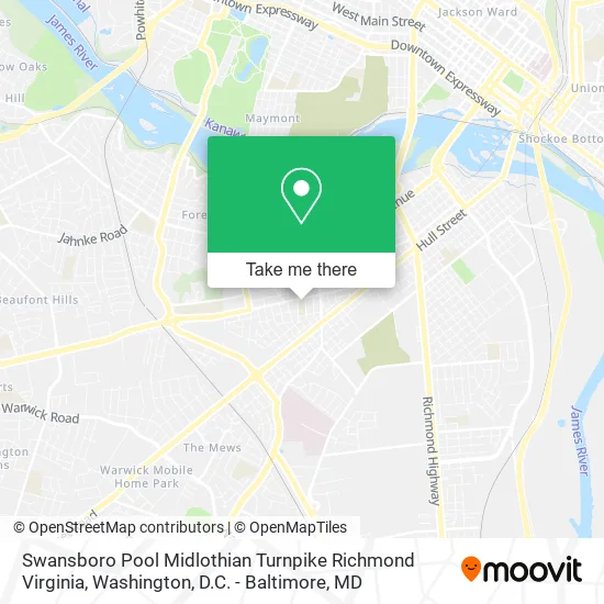 Swansboro Pool Midlothian Turnpike Richmond Virginia map