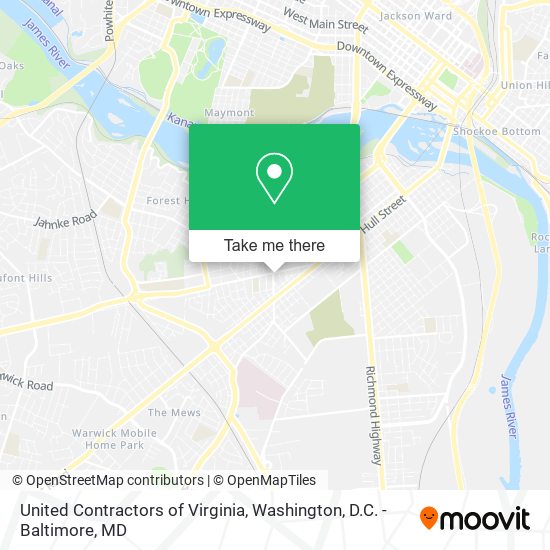 United Contractors of Virginia map