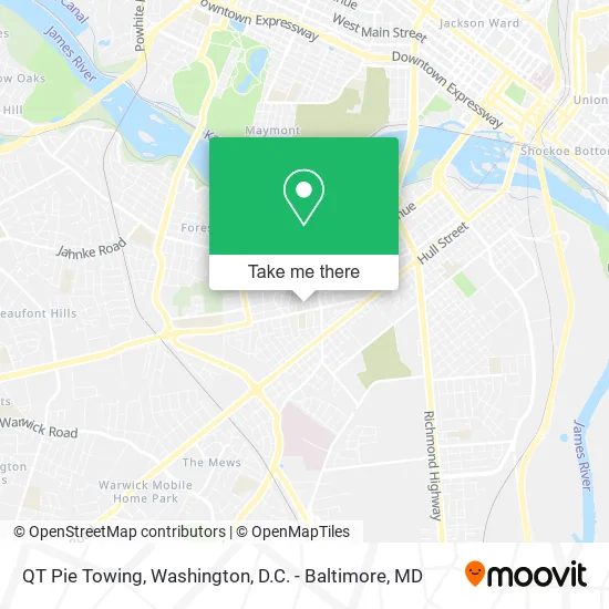 QT Pie Towing map