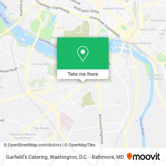 Garfield's Catering map