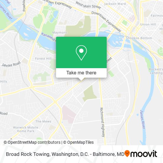 Broad Rock Towing map