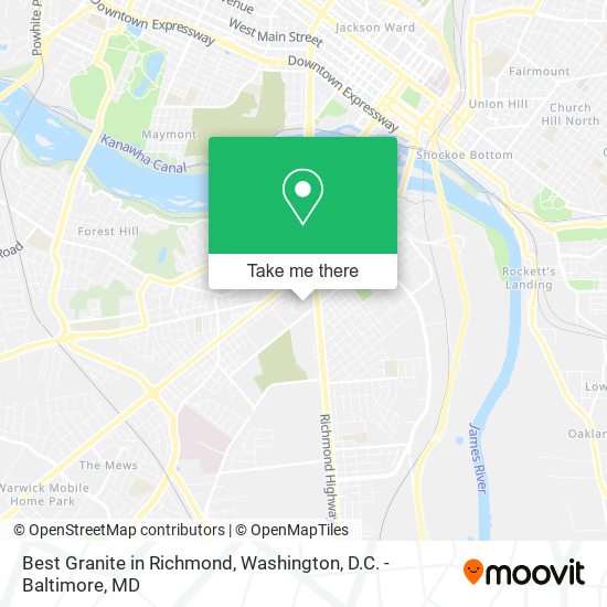 Best Granite in Richmond map