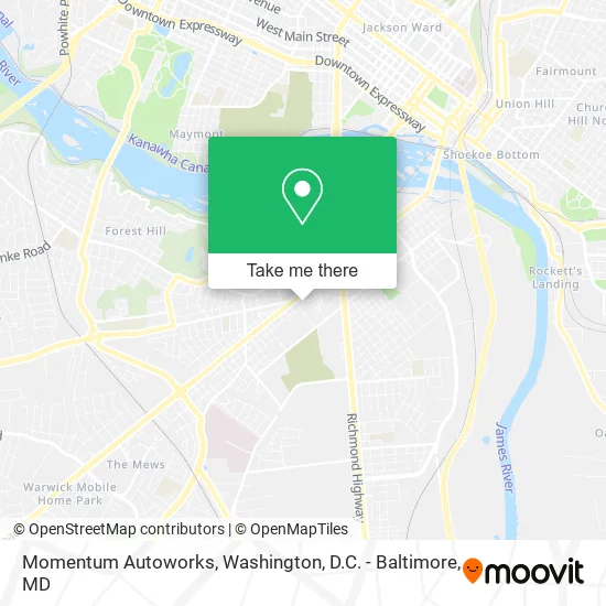 Momentum Autoworks map