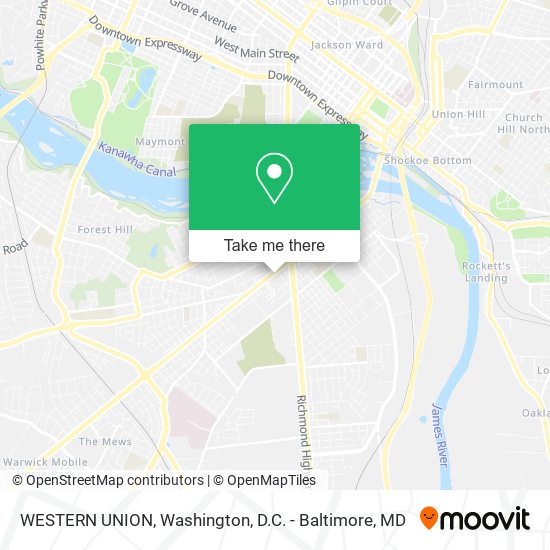 WESTERN UNION map