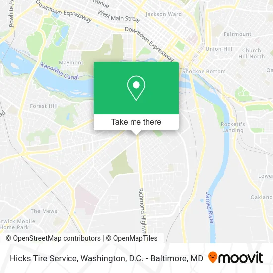 Hicks Tire Service map