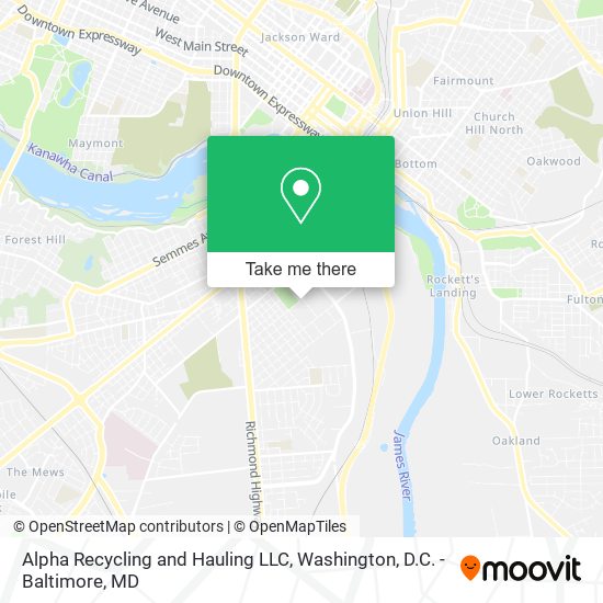 Mapa de Alpha Recycling and Hauling LLC