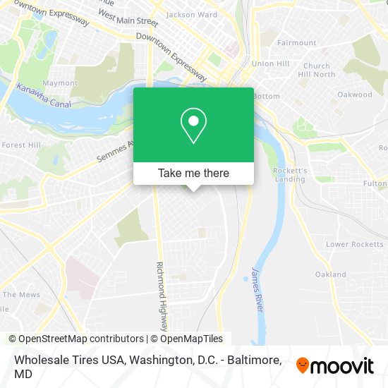 Mapa de Wholesale Tires USA