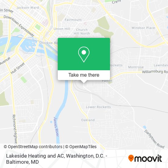 Lakeside Heating and AC map