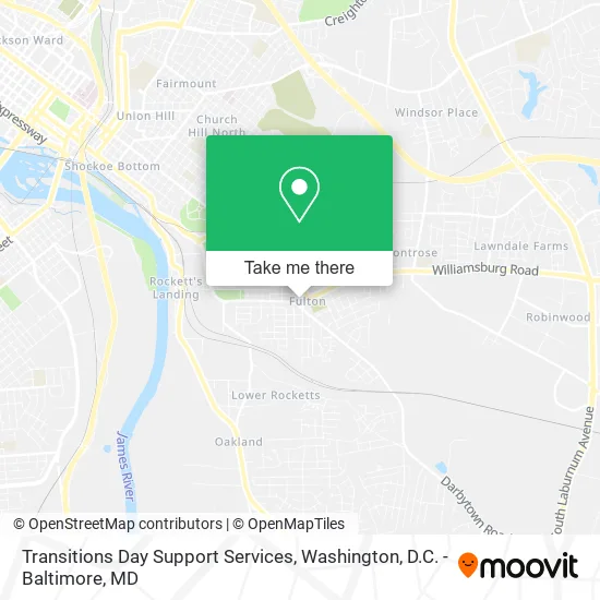 Transitions Day Support Services map