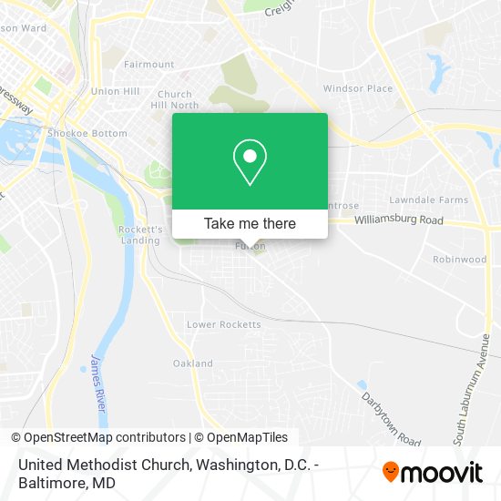 United Methodist Church map