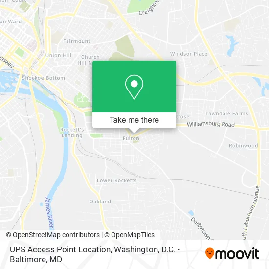 UPS Access Point Location map