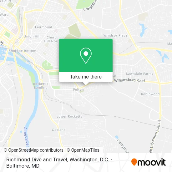 Richmond Dive and Travel map